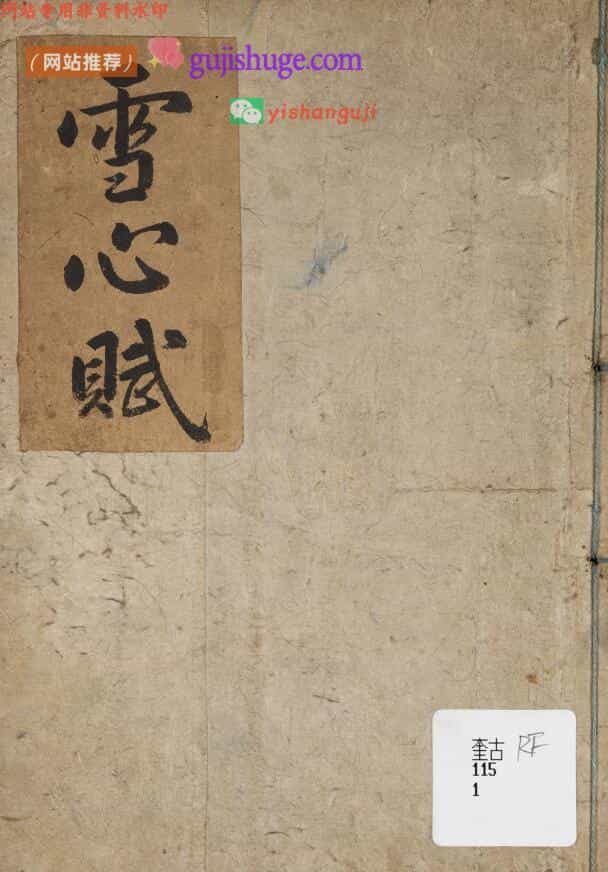 《雪心赋正解》百度网盘下载